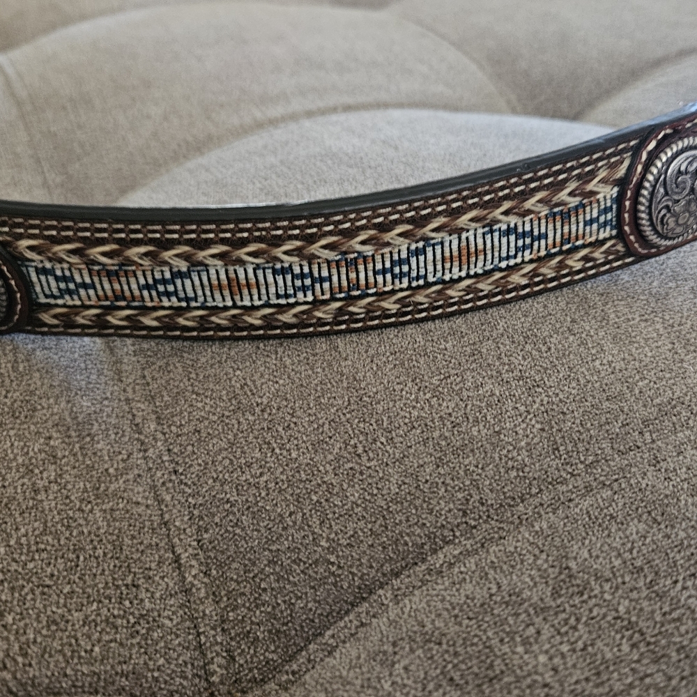 Men's Brown and Tan Leather Belt